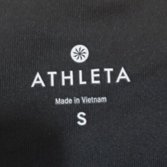 Athleta High Rise Lightning Chaturanga Capri Cropped Black Gray Womens Size S - Picture 4 of 5